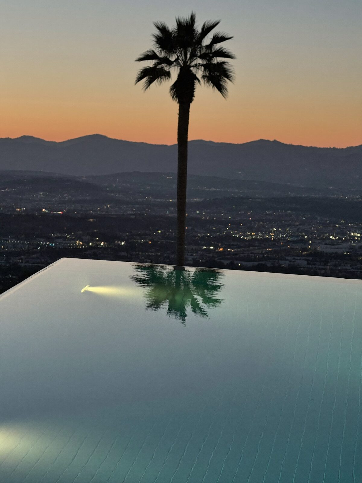 Estate pool at twilight
